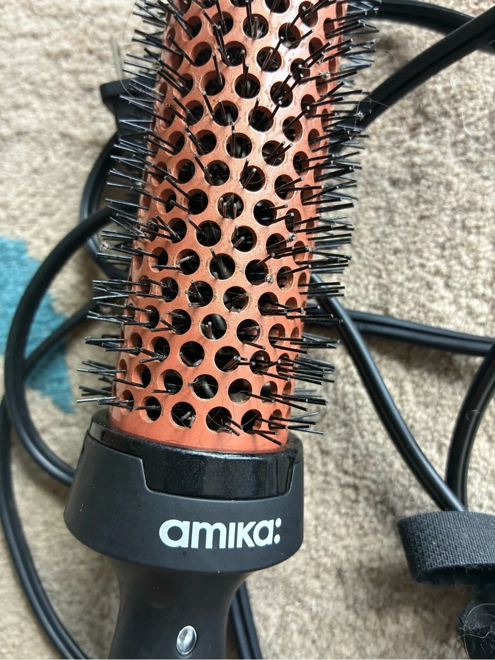 amika® blowout babe Copper Round Styling Brush - Black Handle